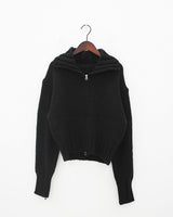 ルベンカラージップアップカーディガン / Ruben Collar Zip-up Cardigan (6color)