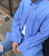 Never Pinstripe Shirt (2color) (6609514889334)