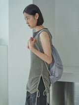 NETTING KNIT TOP [ ASH GRAY ]