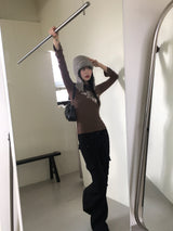 ギフトヴィンテージプリント長袖Tシャツ