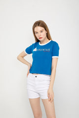 ORIGINAL RINGER CROP T-SHIRT blue (4647243841654)