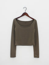 ヒーラインUネックTシャツ / Healline U Neck T-shirt (4color)