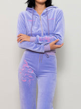Xヒーヤジェニーベルベットタトゥージップアップフーディー / X Heeyajenny Velvet Tattoo Hoodie Zip-up (4590664777846)