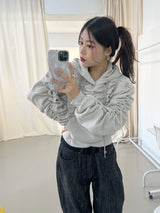ナッピングシャーリングクロップドフーディ / Napping Shirring Cropped Hoodie
