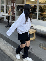 リボンストリングレッグウォーマー / Ribbon String Leg Warmer