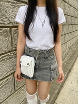 キュートキュービックスリムTシャツ / Cute cubic slim t-shirt