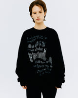 スウィングタイポスウェットシャツ/SWING TYPO SWEATSHIRT-CHARCOAL