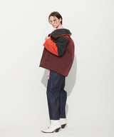 OVERSIZED PADDING BLOCK  JUMPER _ BURGUNDY+ORANGE (6636672286838)
