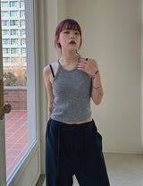 ホルターニットスリーブレス/Halter Knit Sleeveless (3color)