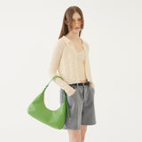 CURVED SHAPE BAG (GREEN) (6579671433334)