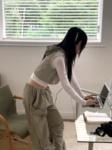 Tabe shirring vest vest set-up