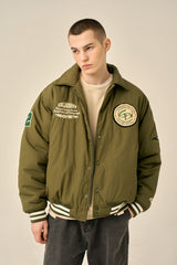 OVER PATCH PADDED BLOUSON - KHAKI
