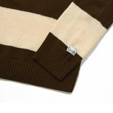 UNI MONO CHERRY COLLAR KNIT [BROWN]