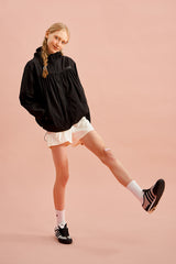 チェリーフーディーウィンドウブレーカー／CHERRY HOODIE WINDBREAKER [BLACK]