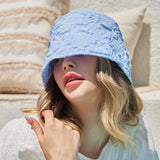 Embo longlabel drop bucket hat Blue