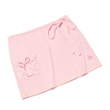 チェリーテリーラップスカート / CHERRY TERRY WRAP SKIRT [Light Pink]