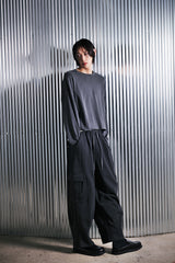H-T CARGO BALLOON SWEAT PANTS (Charcoal) / カーゴバルーンスウェットパンツ