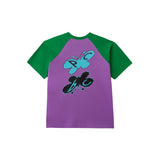 ソーシャルバタフライラグランT / Social Butterfly Raglan Tee - Purple / Sport Green