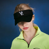 3D Monogram logo over fit sun-visor cap BLACK