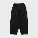 Structured Long Balloon Pants (Black)