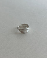 [92.5silver] bold wave baby open ring