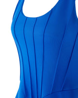 ピンタックジャージードレス/DOZI - Pintuck Jersey Dress _ Blue