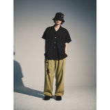 レイカットボタンシャツ / LAY-CUT BUTTON SHIRT_BK