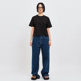 MOMS FAVORITE FIT CROP T-SHIRT BLACK