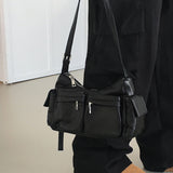 Luno 2 ポケット レザー クロス ショルダー バッグ
