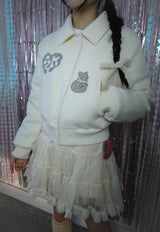 キティーウールタトゥージャンパー / KITTY WOOL TATTOO JUMPER _WHITE