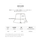 Wide Corduroy Label Bucket Hat Black