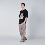 ベイビーフェイスベアドールハグ半袖Tシャツ BLACK