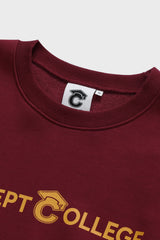 ベーシックラインロゴスウェットシャツ・バーガンディ［ユニセックス］ / Basic Line Logo Unisex Burgundy Sweat Shirt