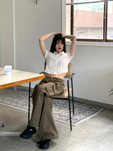 Tekka Incision Semi-cropped Short Sleeve Southern Shirt