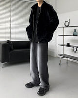 UI Mink Fur Turtleneck Zip-Up Jumper (5 colors)