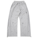 painting side tuck string sweat pants