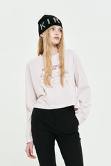 WITTY BUNNY CAMPING GRAPHIC CROP T-SHIRT [LIGHT LAVENDER]