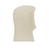 Monogram Label Soft Knit Balaclava Cream