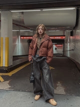 (UNISEX) オータムスナップバルーンワイドデニム