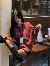 [BELLIDE MADE] ロマンスコーデュロイルーズフィットシャツ