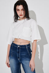COSY BANDING CROPPED T-SHIRT (6690639085686)