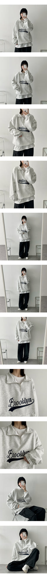 ルックルバンディングハーフジップアップアノラックスウェットシャツ / Rookle banding half zip-up anorak Sweatshirt
