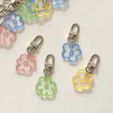 Soft flower key ring (6662910705782)