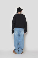 ビンテージワイドデニムパンツ/ vintage wide denim pants