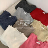 Mio Alpaca V-neck Oversized Fit Knitwear (8 colors)