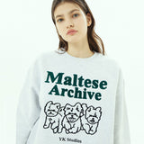 (裏起毛)ボウクルマルチーズアーカイブスウェットシャツ / (napping)Boucle maltese archive sweatshirts