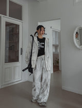ウォーニングダーティペイントセットワイドパンツ