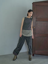 NETTING KNIT TOP [ ASH GRAY ]