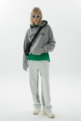 チェックパターンフーディー / Check Pattern Hoodie, Grey