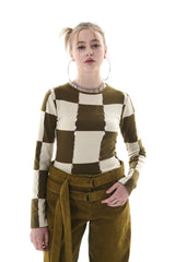 CHECK HOLE KNIT